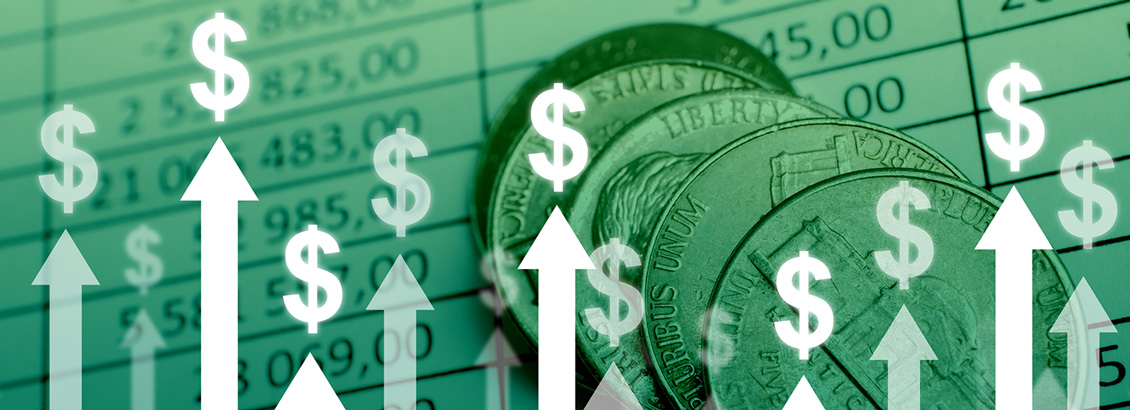Símbolo de Dólar y Flechas Ascendiendo para Representar el Retorno de Inversión