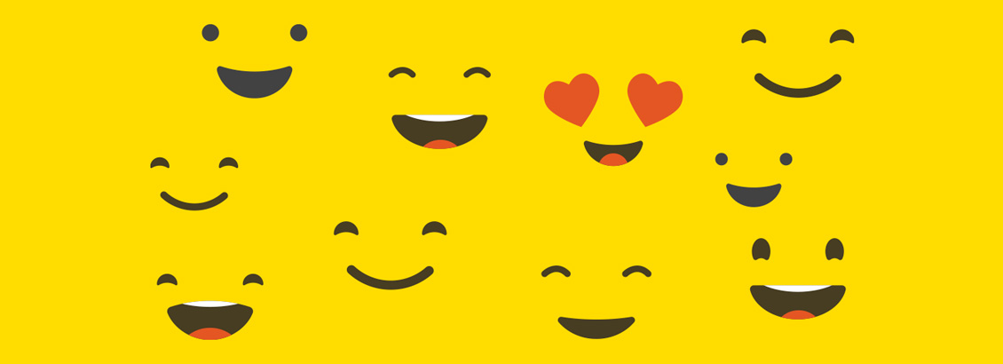 Varias Caritas de Emojis Felices