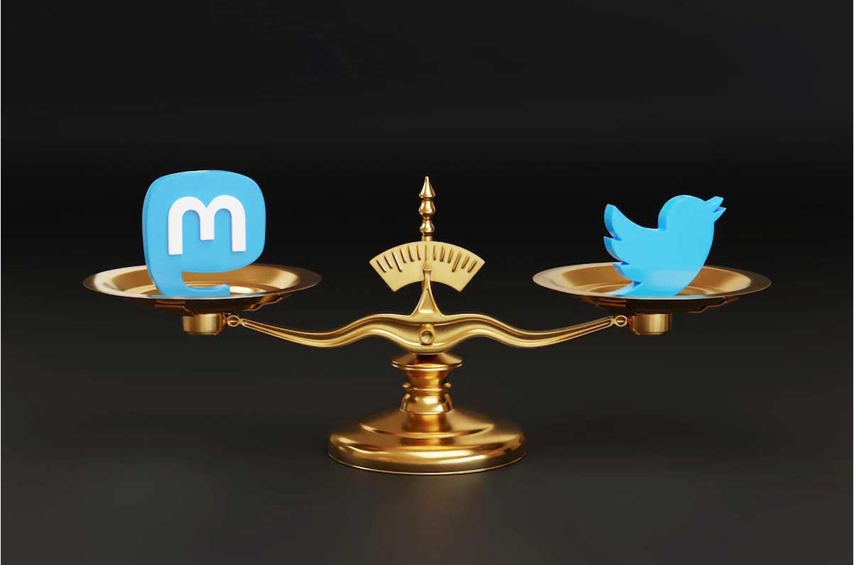 Que es Mastodon balanza con Twitter